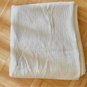 New 3 1/4 Yards Fabric Ivory Semi-Sheer Cotton